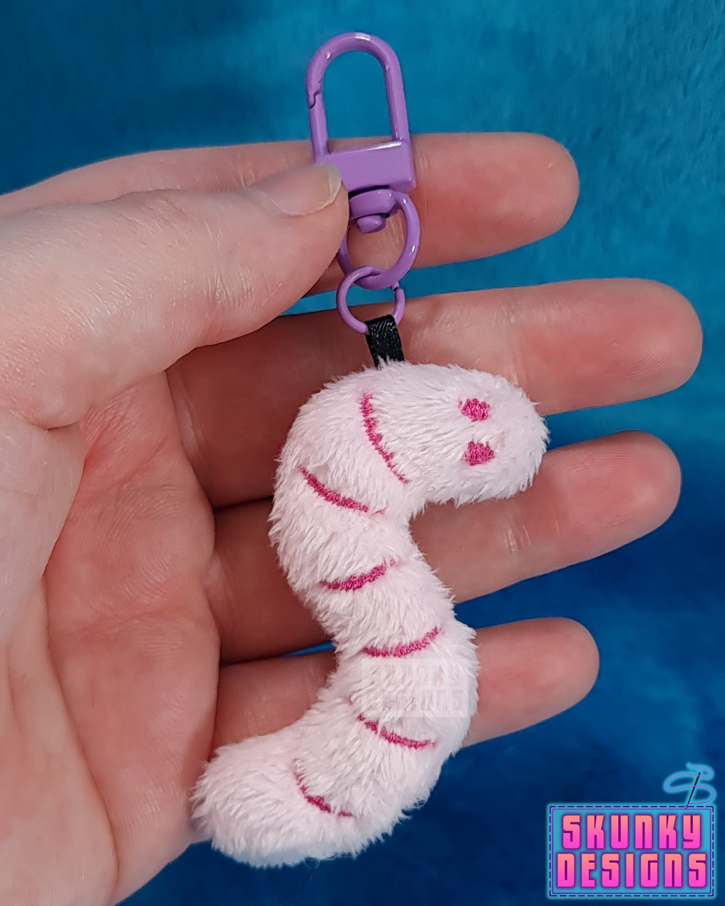 Plush Worm Keychain