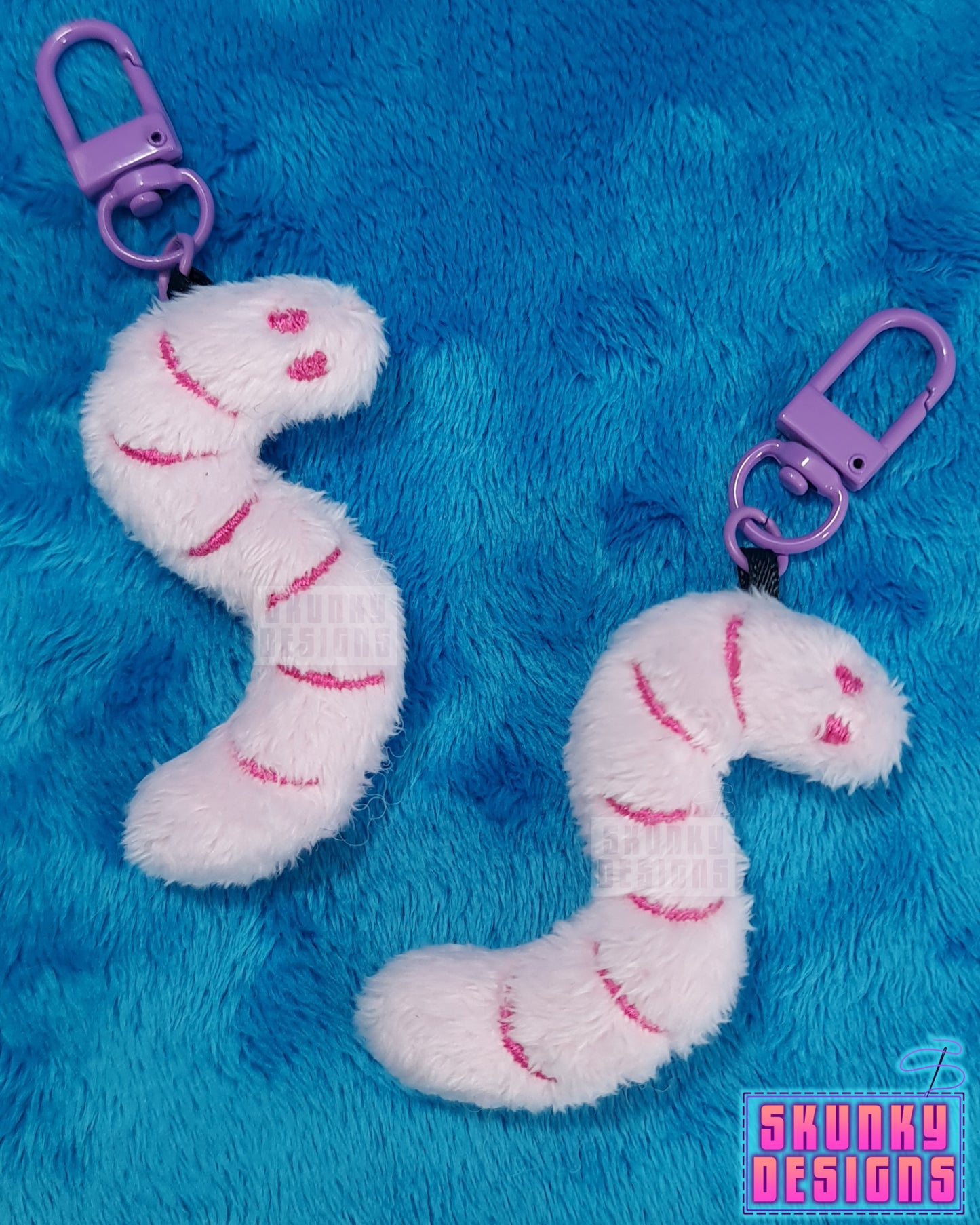 Plush Worm Keychain