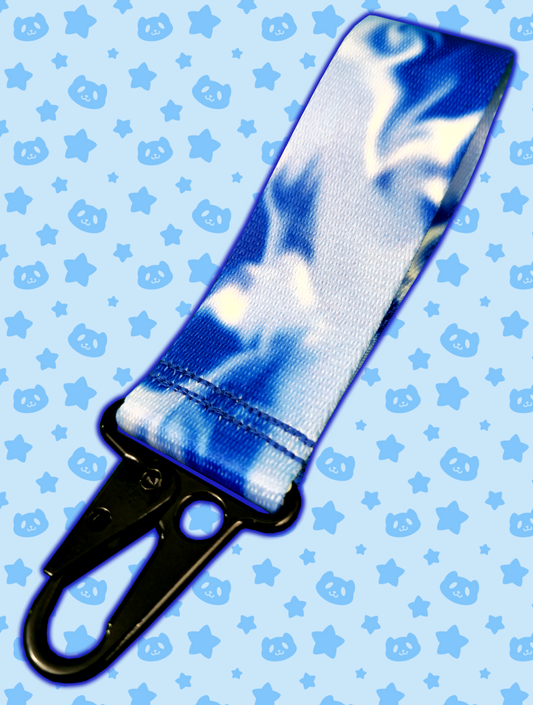 Heavy Duty Keychain - Whispy Blue + White
