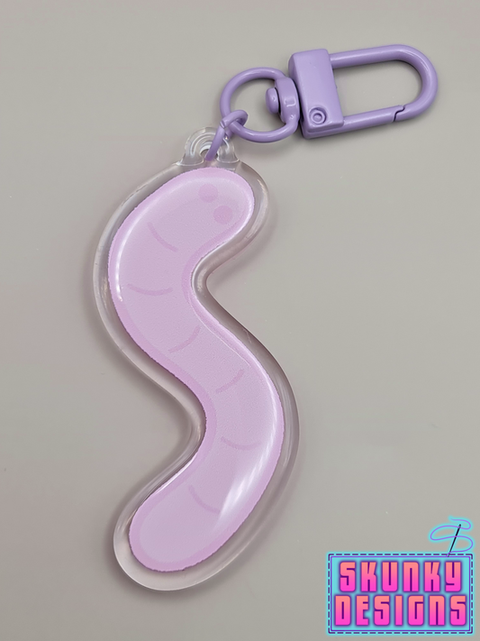Worm Acrylic Keychain
