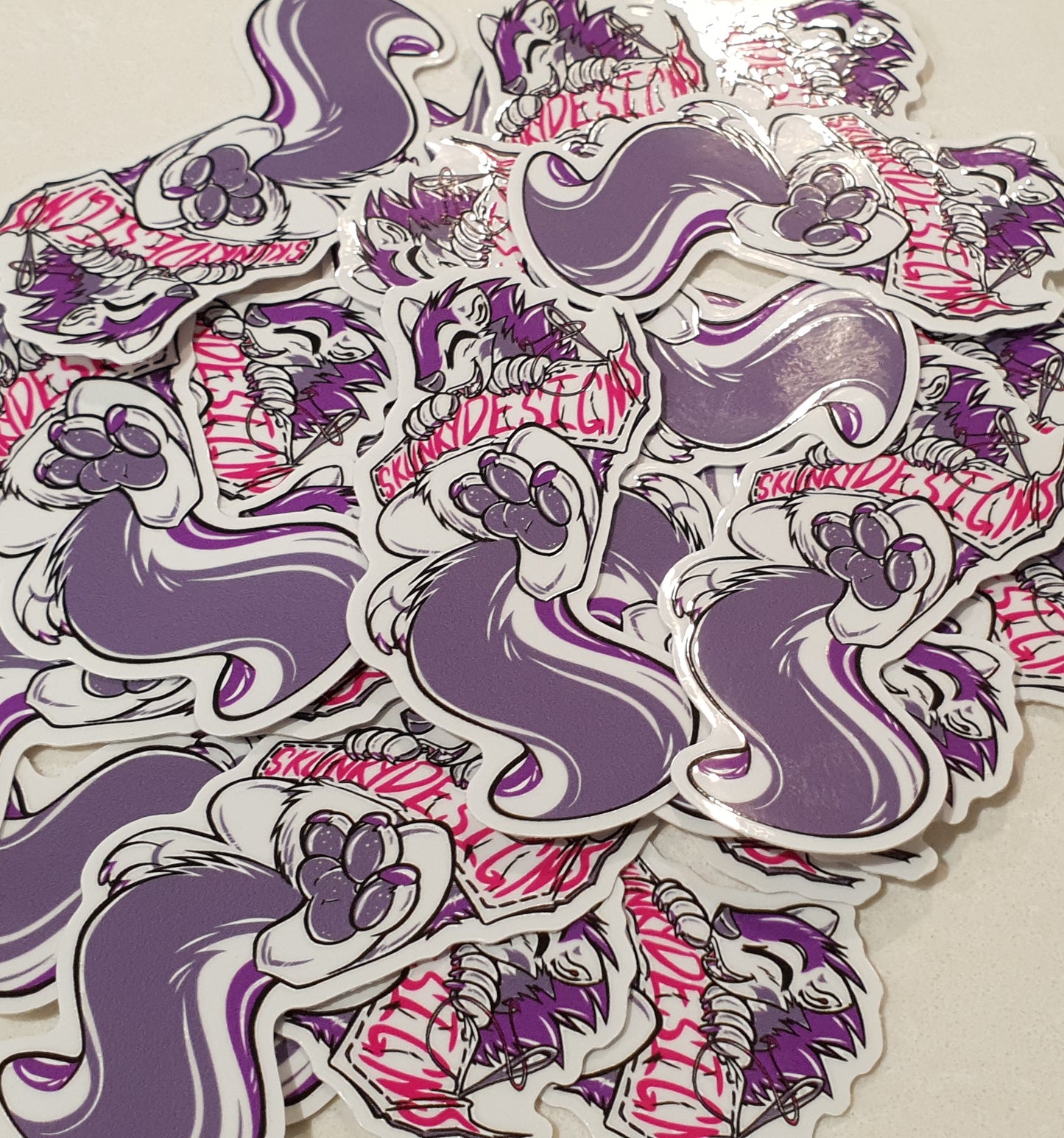 Skunky Designs Mascot Sticker - Small