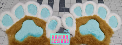 Paw Pad Embroidery File for 4 or 5 Finger Fursuit Hand Paws - Digital Download