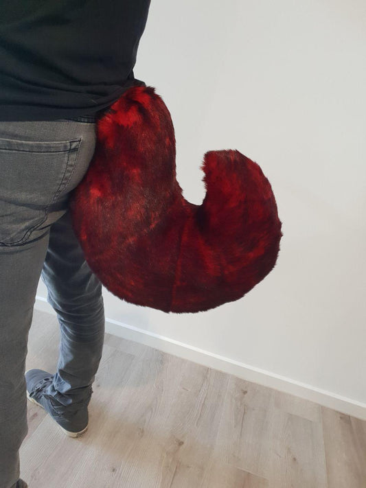 Curly Tail - Two Tone Fur - Red base, black tipped