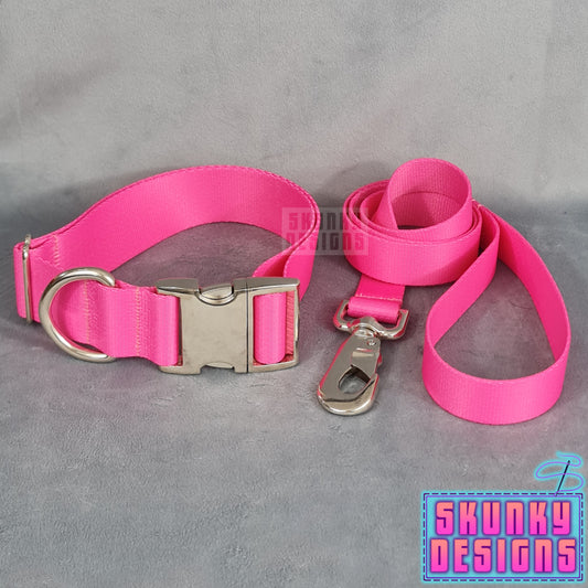 Collar + Leash - Pink
