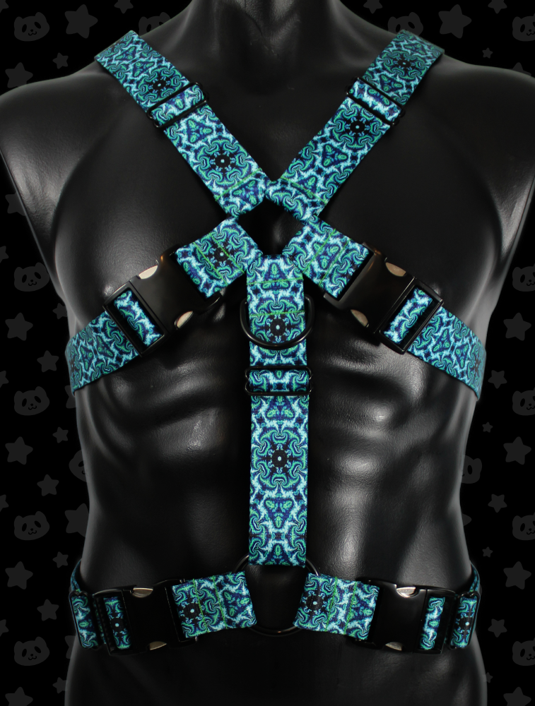 Chest Harness - Phantom with Black Metal Hardware