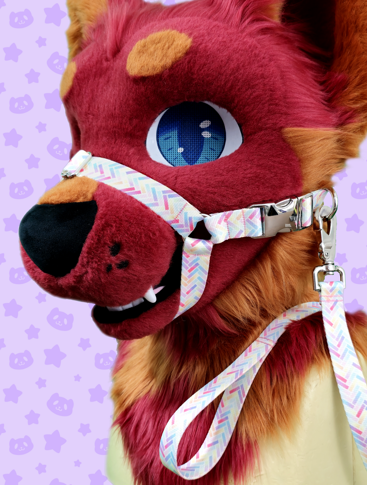 Leash - Pastel Sprinkles with Silver Metal Hardware