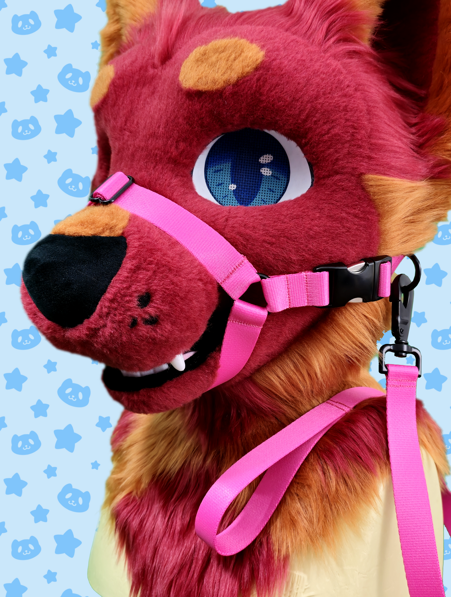 Muzzle - Hot Pink with Black Metal Hardware