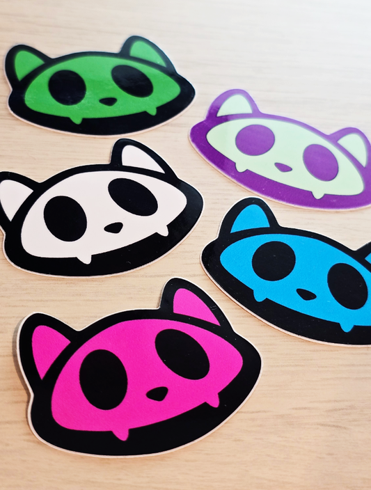 Skull Cat Stickers