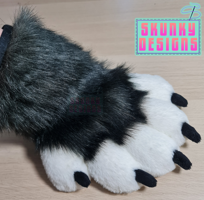 PATTERN - Slim-style puffy 5 finger hand paws + high detail instructions with TWO lining options - Digital Download